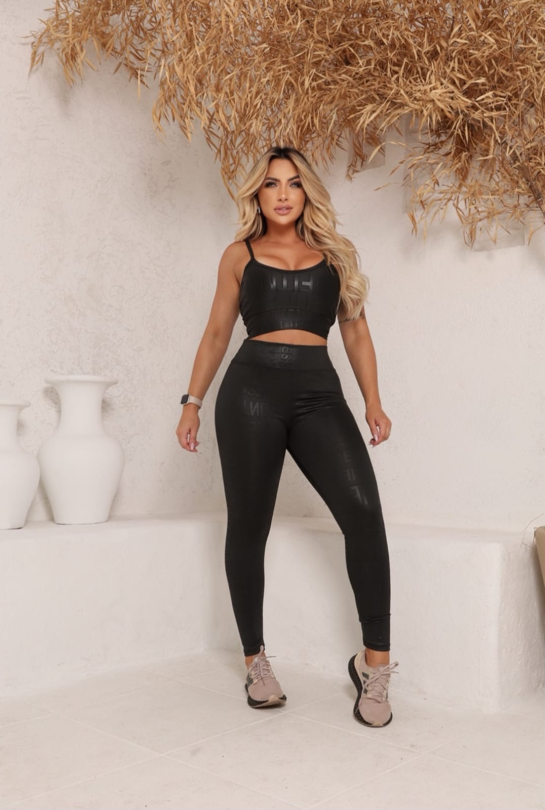 Conjunto Fitness  Black Feminino – Cintura 